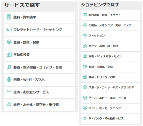 利用例：ポイントサイト”モッピー"の場合